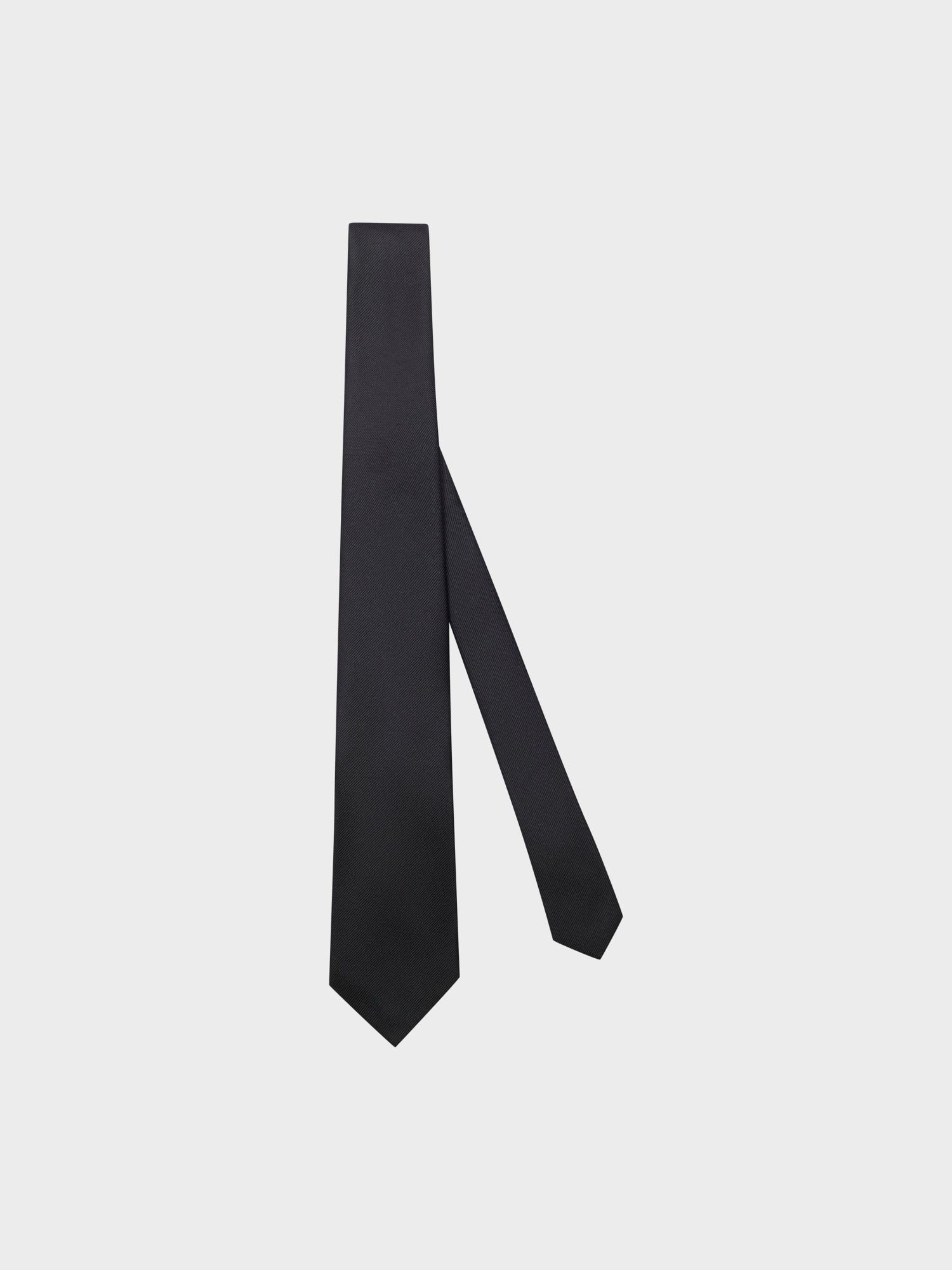 LORENZO CANA Cravatta Classica Uomo In Pura Seta - Colore Nero