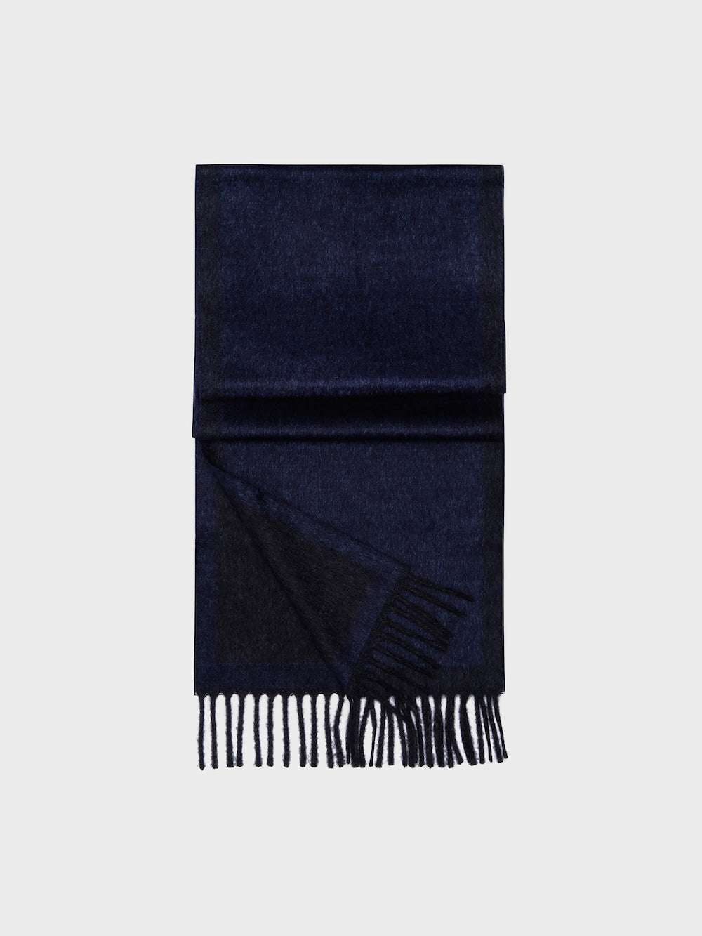 Dark blue cashmere silk scarf Caruso