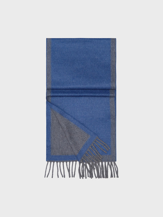 Blue cashmere silk scarf