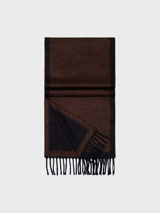 Brown cashmere silk scarf