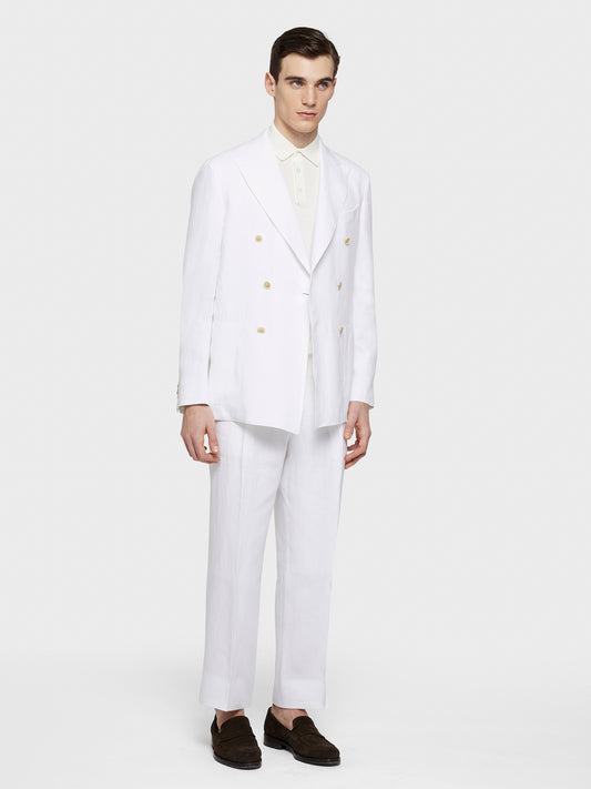 Caruso Menswear Abbigliamento Uomo Polo a maniche corte in cotone bianca total look