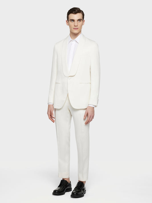 Caruso Menswear Abbigliamento Uomo Camicia slim in cotone bianco total look