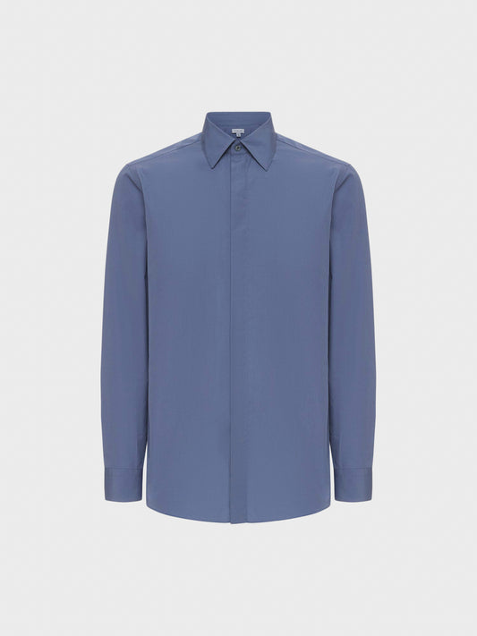 Caruso Menswear Abbigliamento Uomo Camicia slim in cotone azzurra still