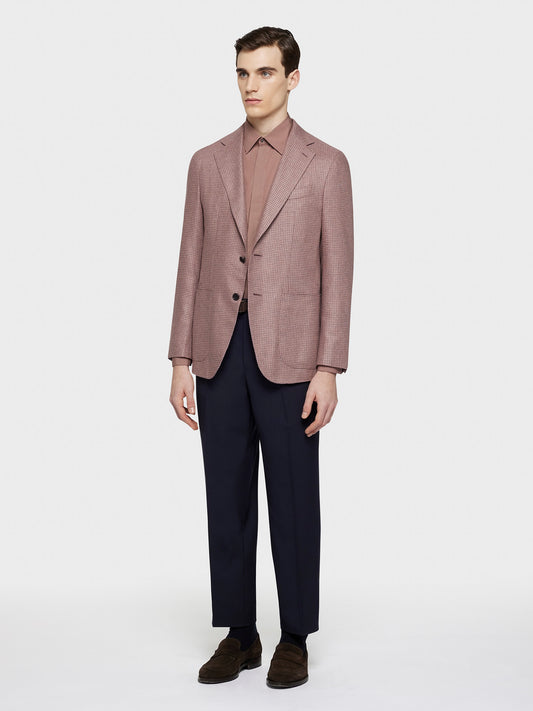 Caruso Menswear Abbigliamento Uomo Camicia slim in cotone rosa total look
