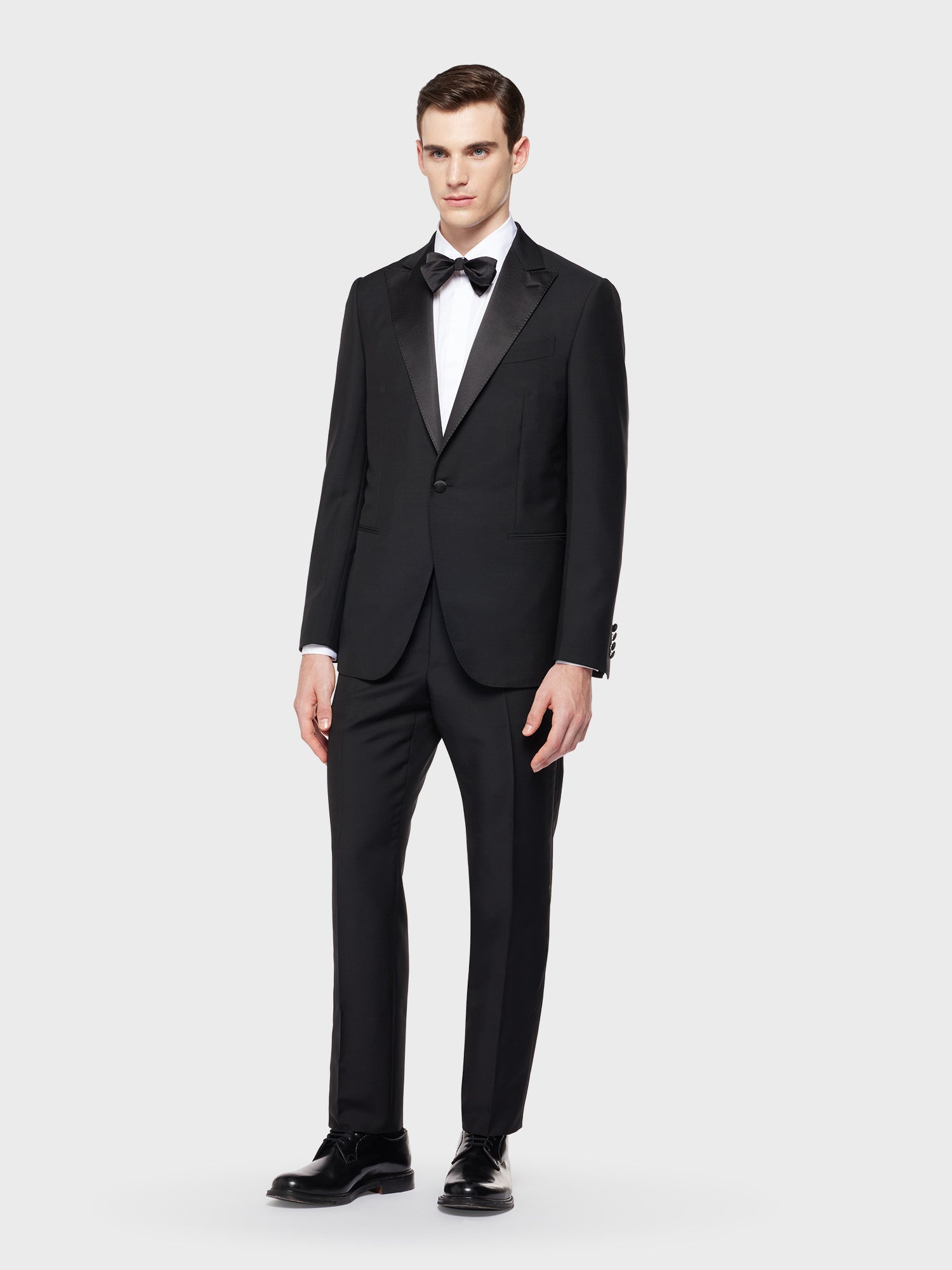 Caruso Black mohair wool norma dinner suit