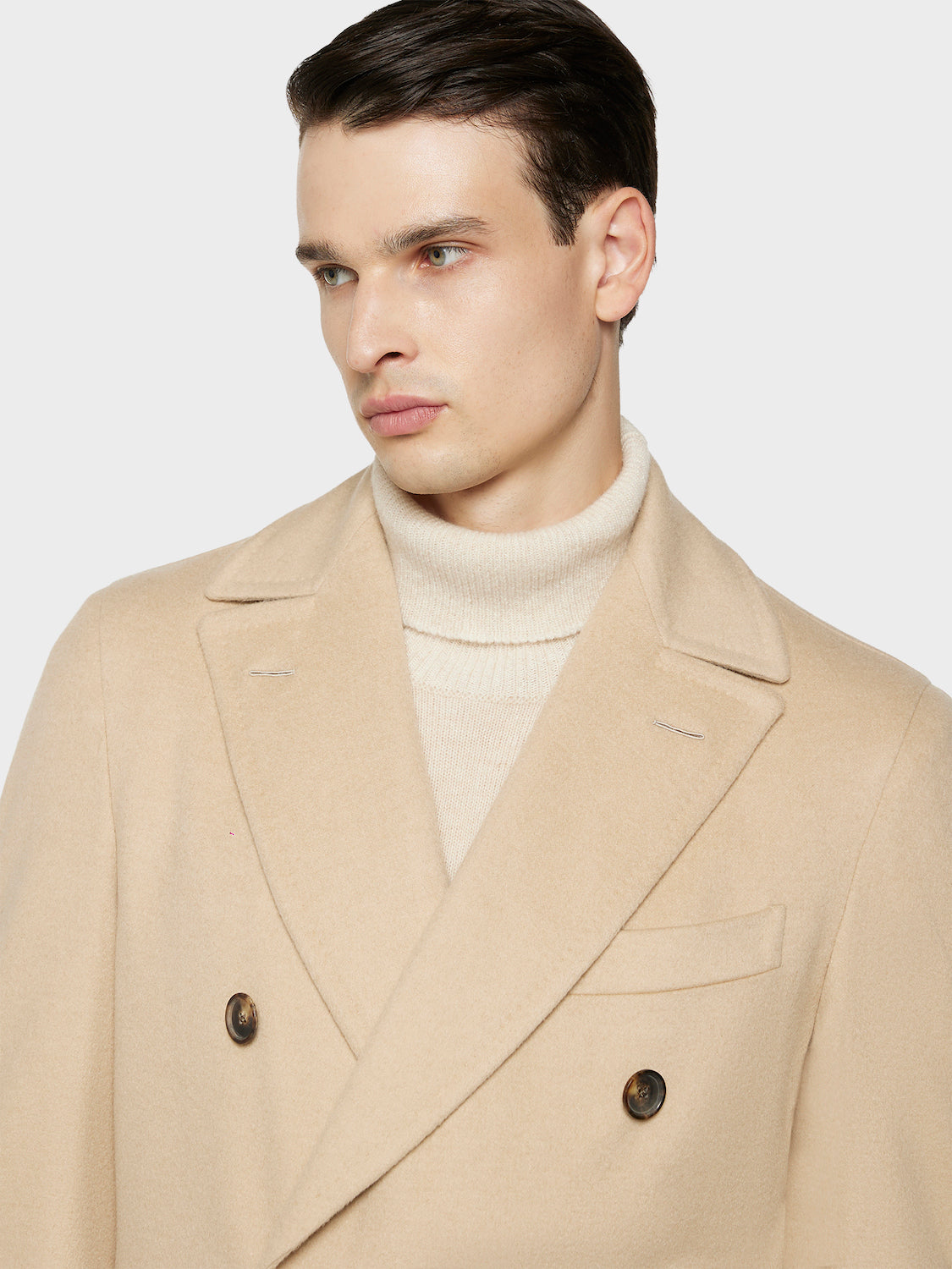 Caruso Menswear Abbigliamento Uomo Outerwear Cappotto otello in cammello beige look 5
