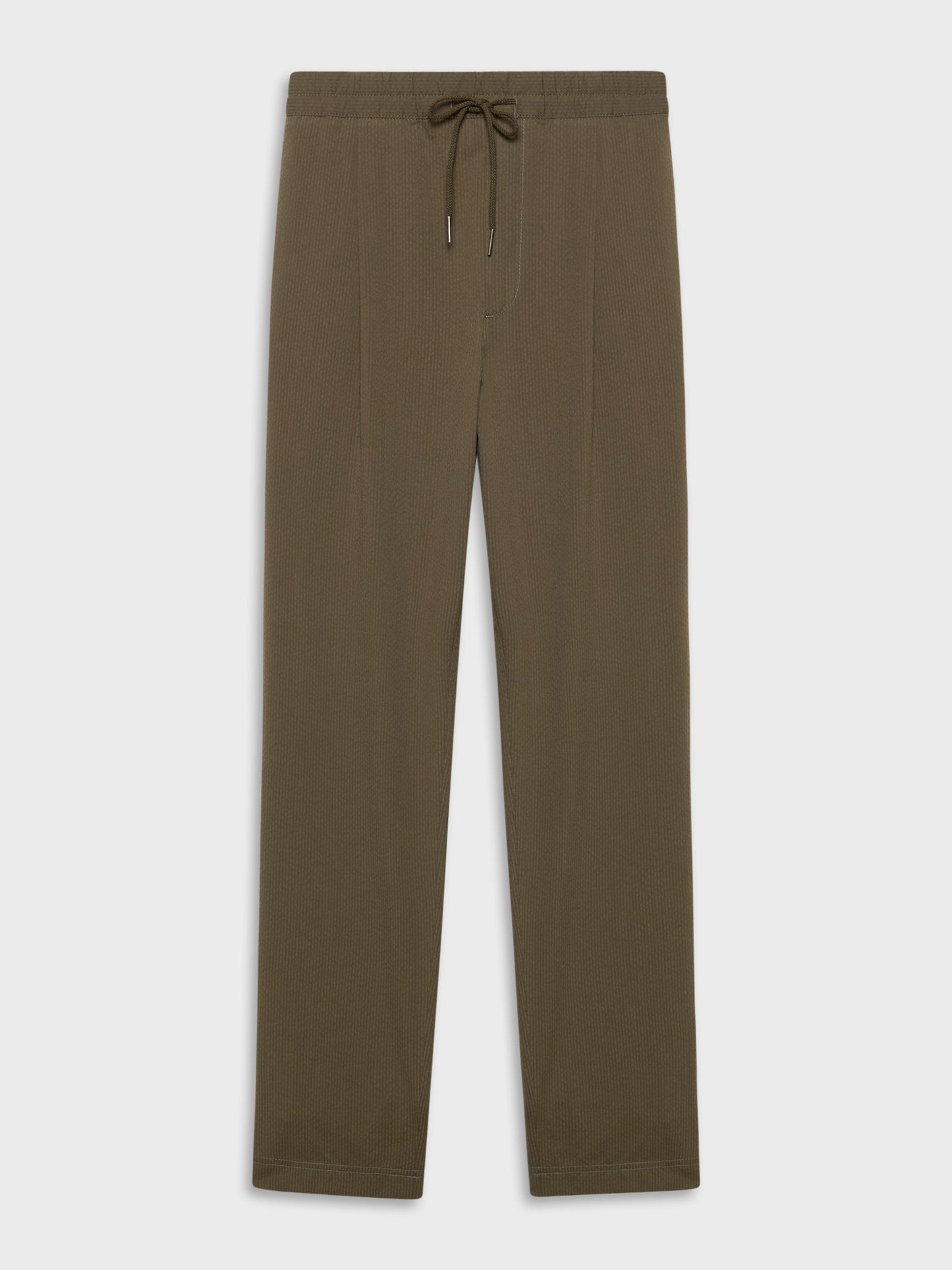 Pantalone jogger in seersucker di cotone verde