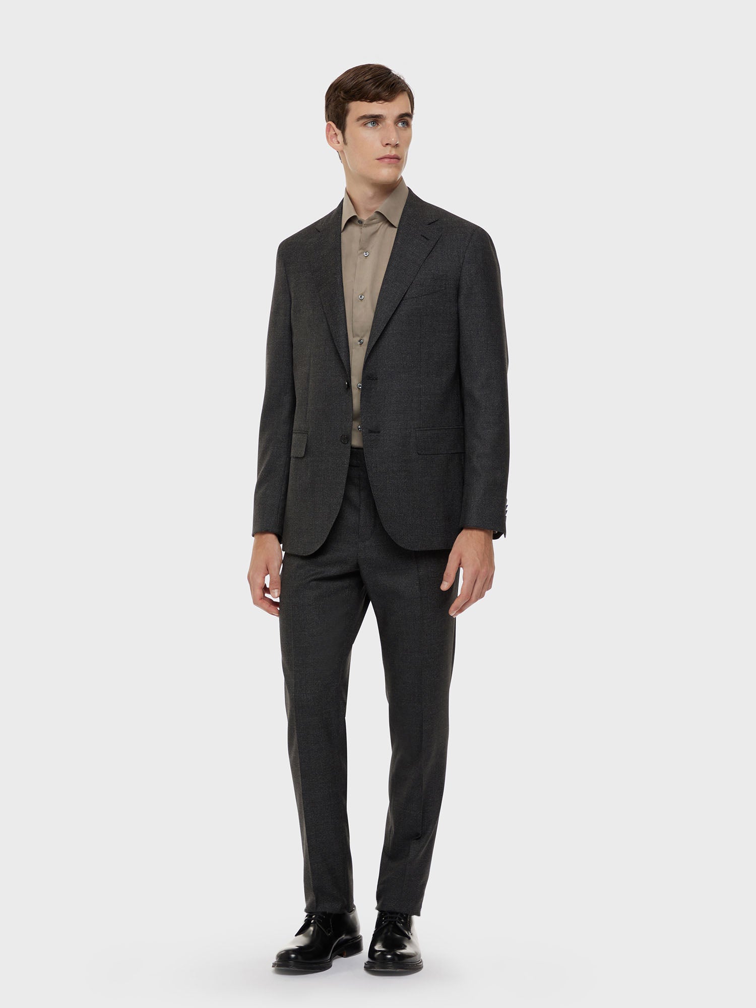 Caruso single-breasted wool suit - Grey