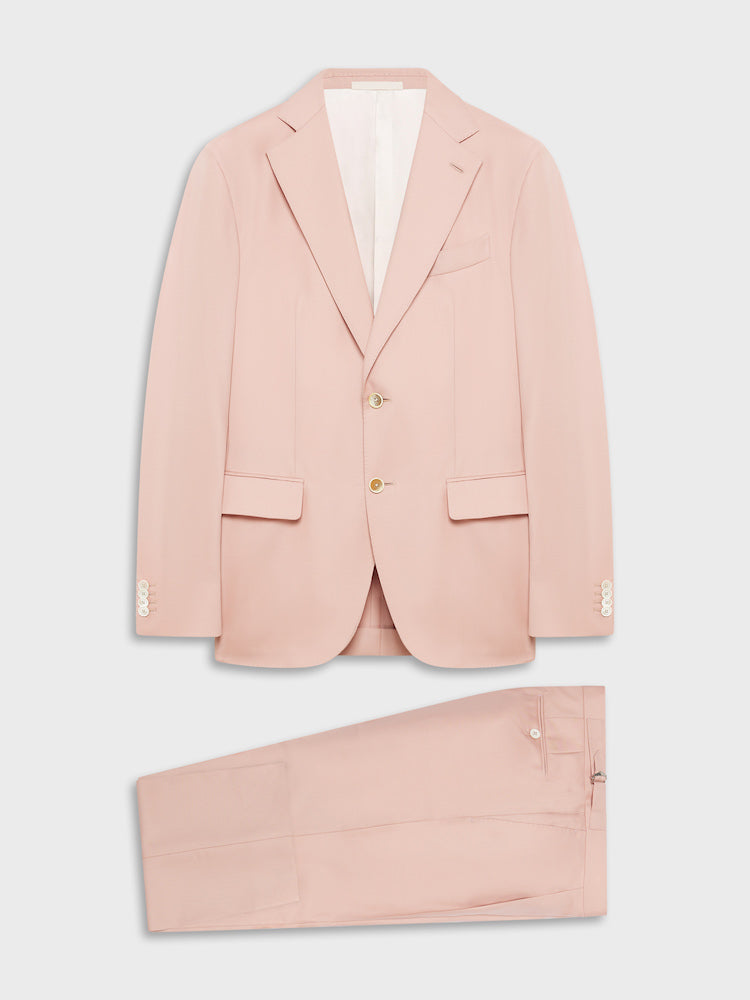Pink Aida Suit in Wool Twill