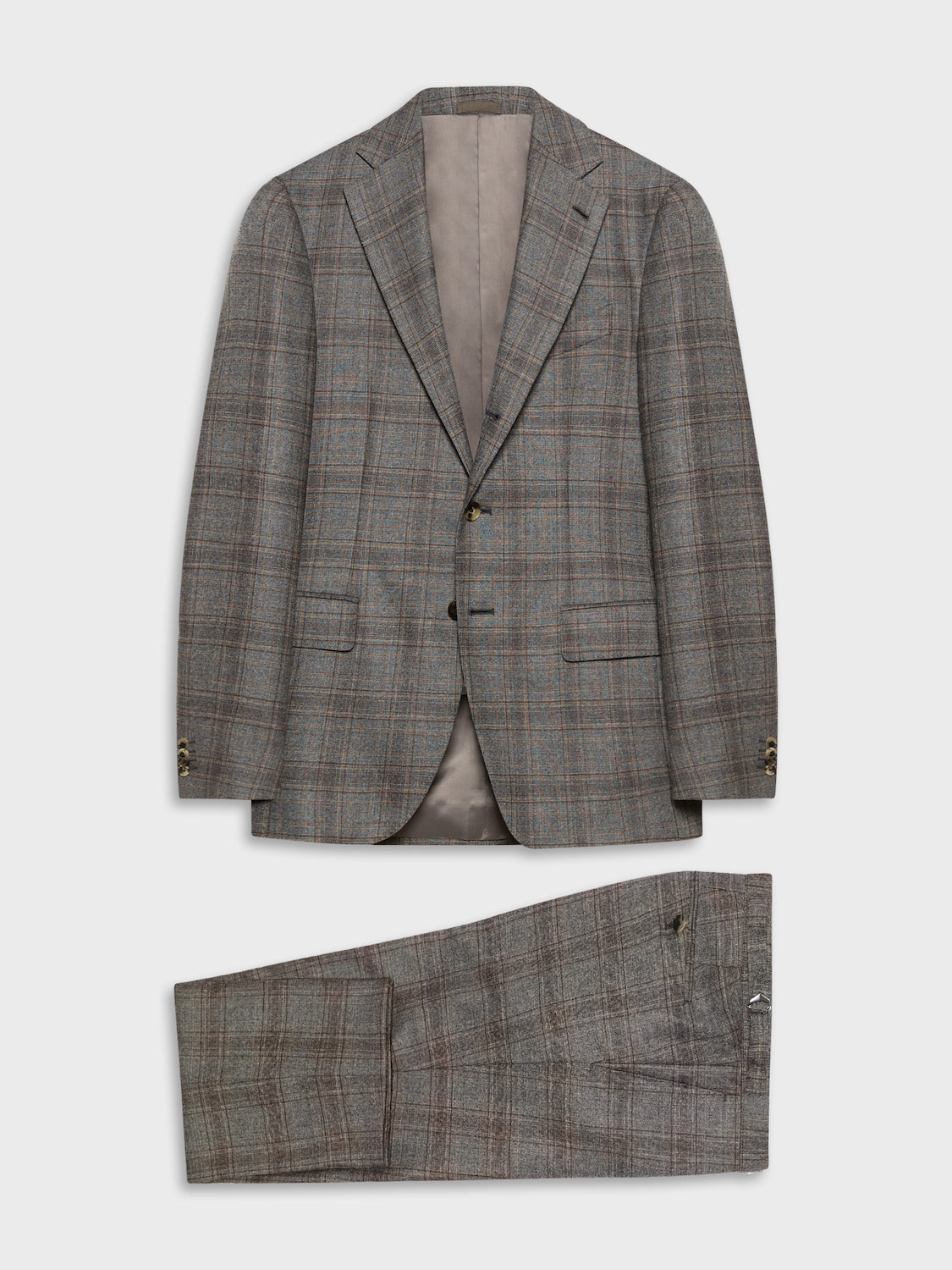 Caruso Menswear Abbigliamento Uomo Abiti Abito aida in principe di galles di lana zeelander marrone look 2