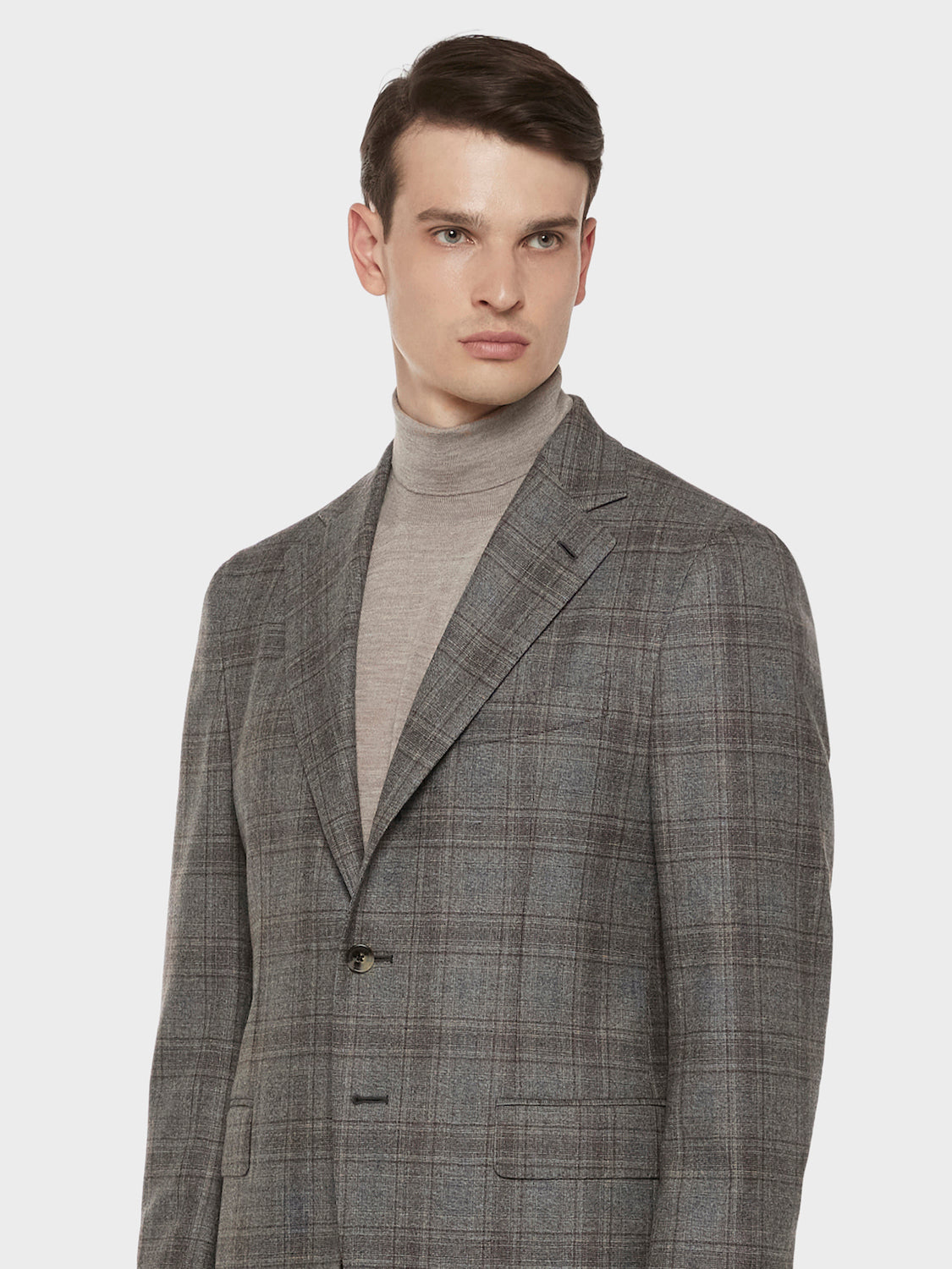 Caruso Menswear Abbigliamento Uomo Abiti Abito aida in principe di galles di lana zeelander marrone look 5