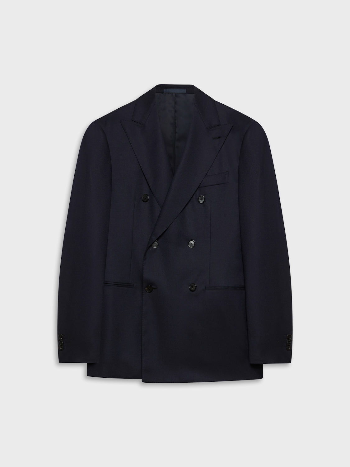 Caruso Menswear Abbigliamento Uomo Giacche Giacca aida doppiopetto in flanella di lana blu look 2