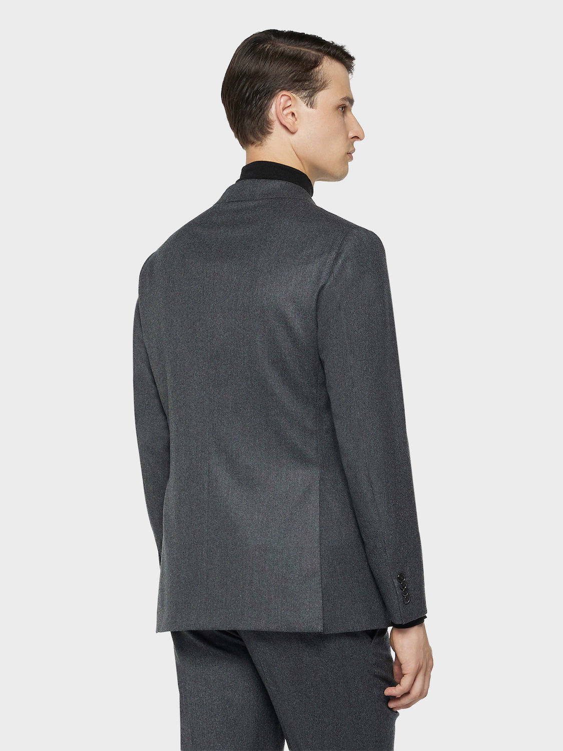 Caruso Menswear Abbigliamento Uomo Giacche Giacca aida doppiopetto in flanella di lana grigia look 4