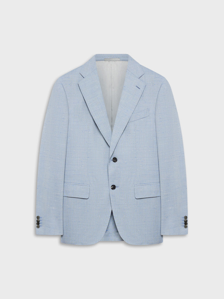 Light Blue Aida Jacket in Wool and Silk
