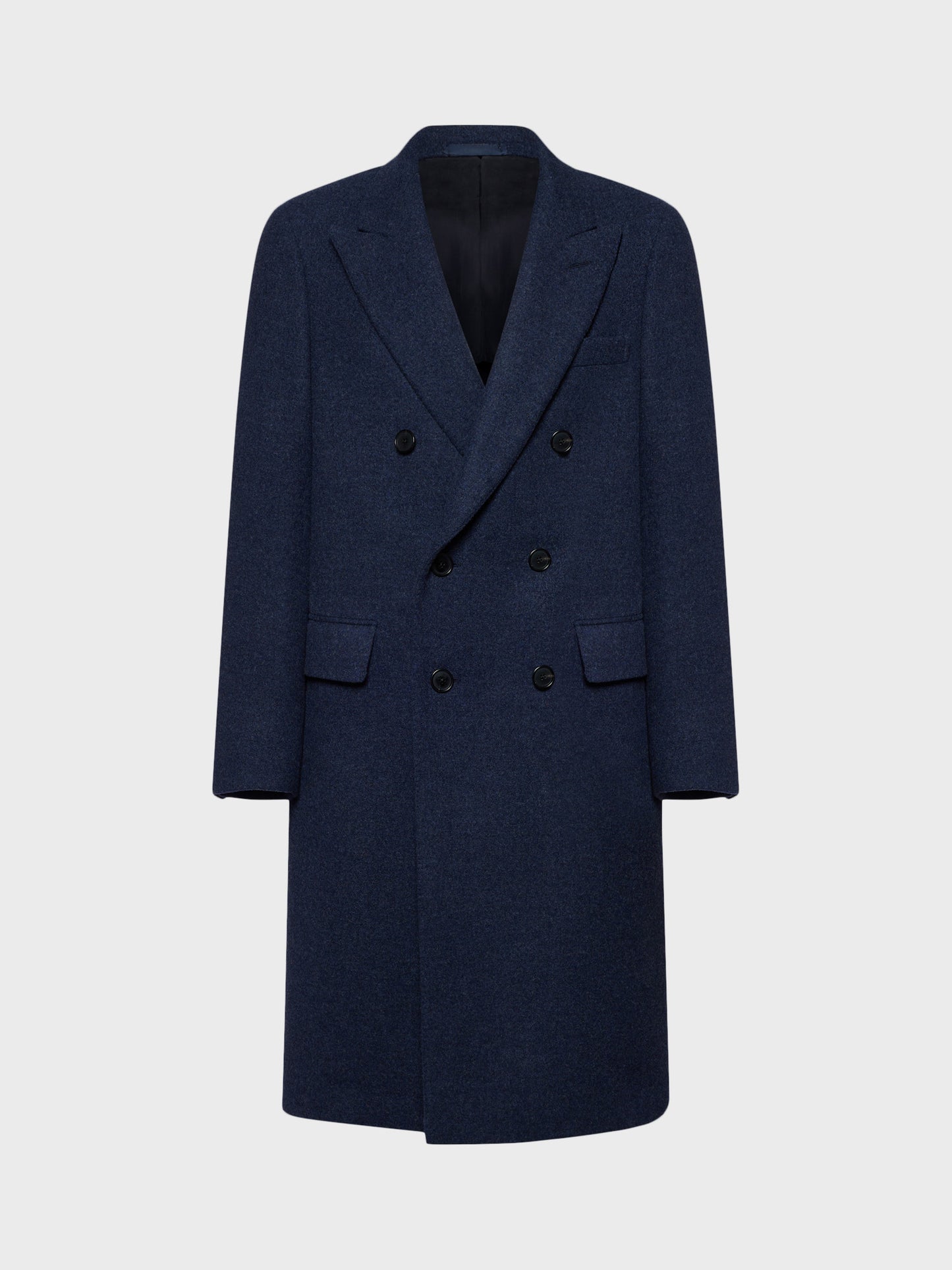 Caruso Menswear Abbigliamento Uomo Cappotto aida doppiopetto in lana e cashmere blu still