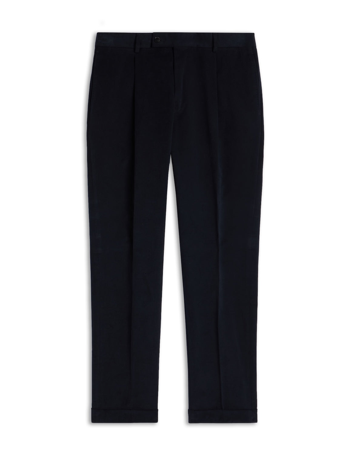Pantalone carrot fit in gabardina di cotone blu