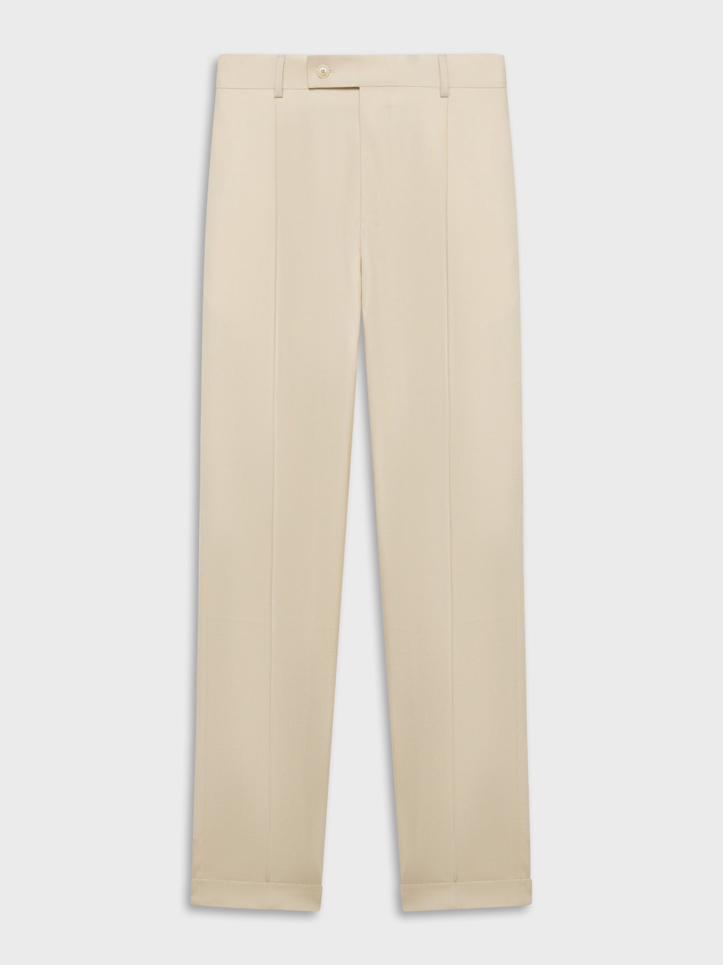 Pantalone carrot-fit in lana bianco latte