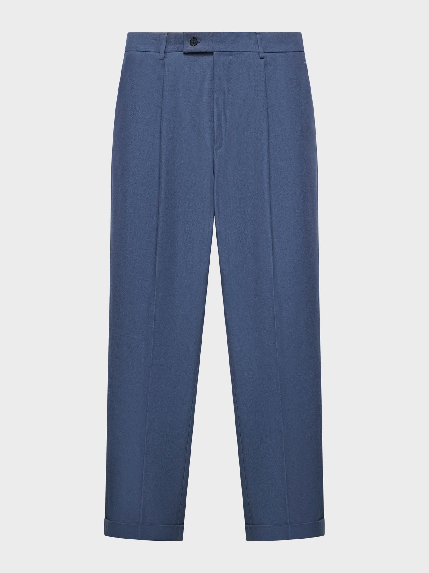 Carrot-fit trousers in blue cotton