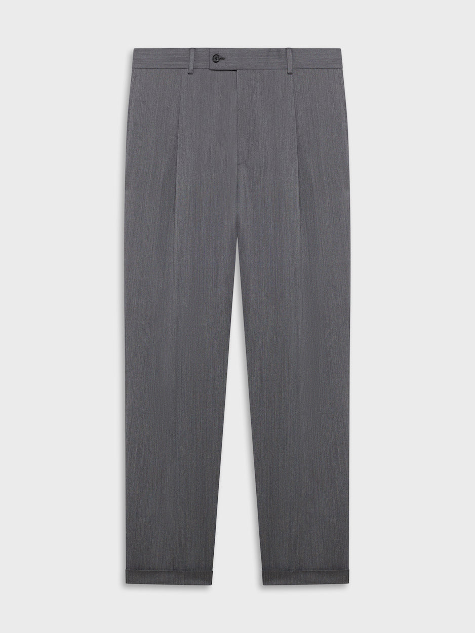 Carrot Fit Trousers in Zeelander Wool Gray