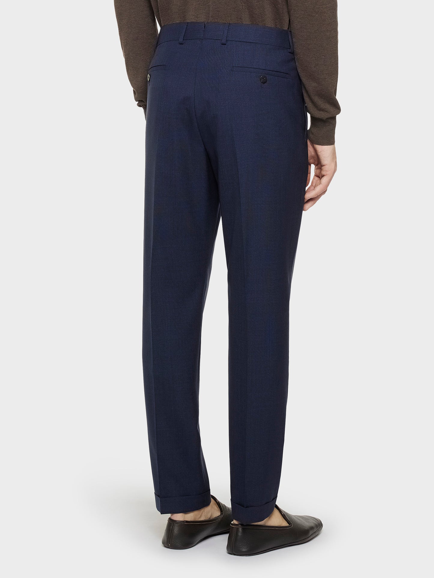 Blue wool trousers