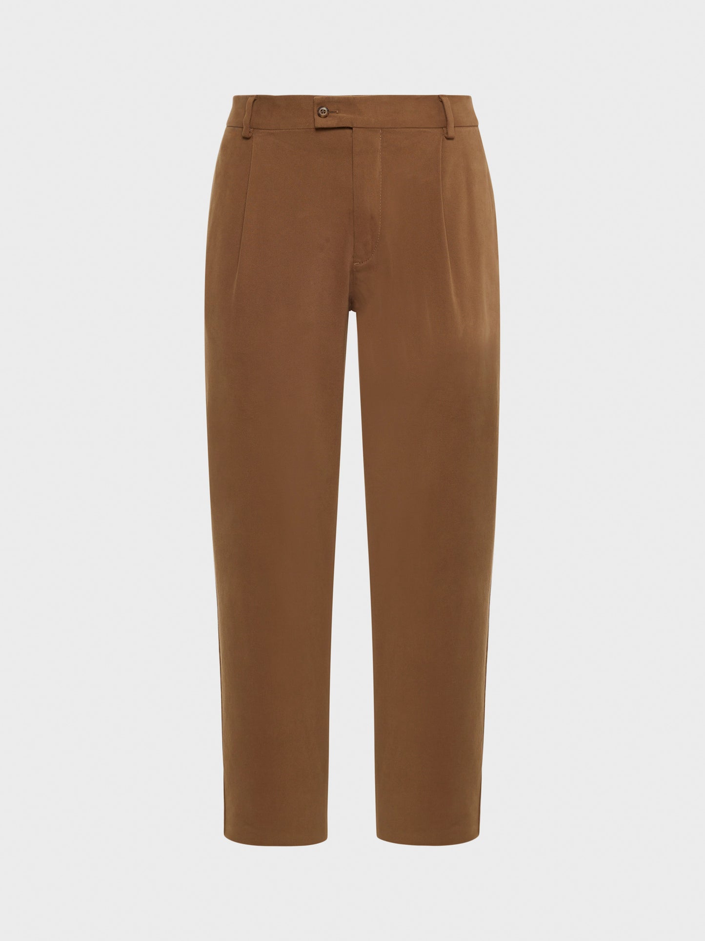 Caruso Menswear Abbigliamento Uomo Pantalone in cotone stretch color cammello still