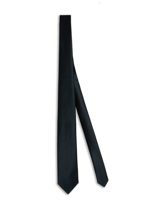 Tie in blue silk satin