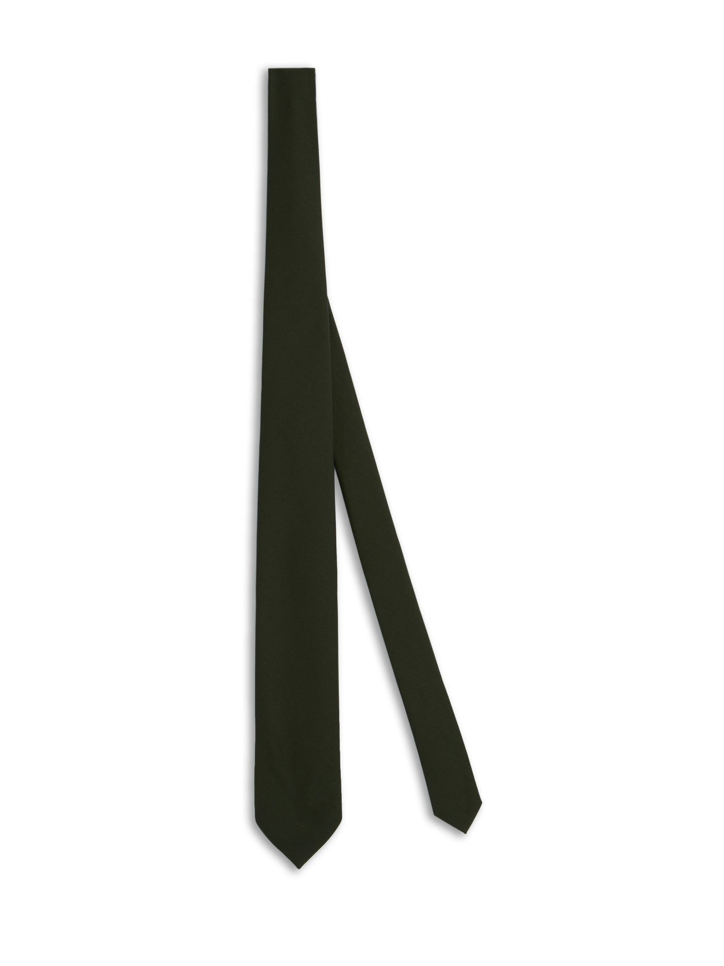 Cravatta in gabardina di lana verde