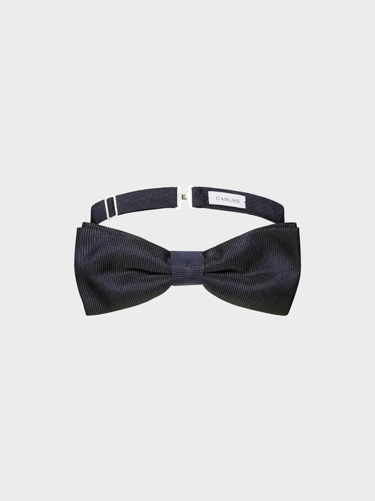 Papillon annodato in raso blu navy