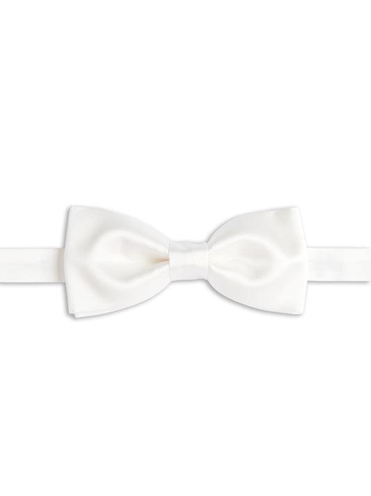 Self-tie bow tie in white silk jacquard