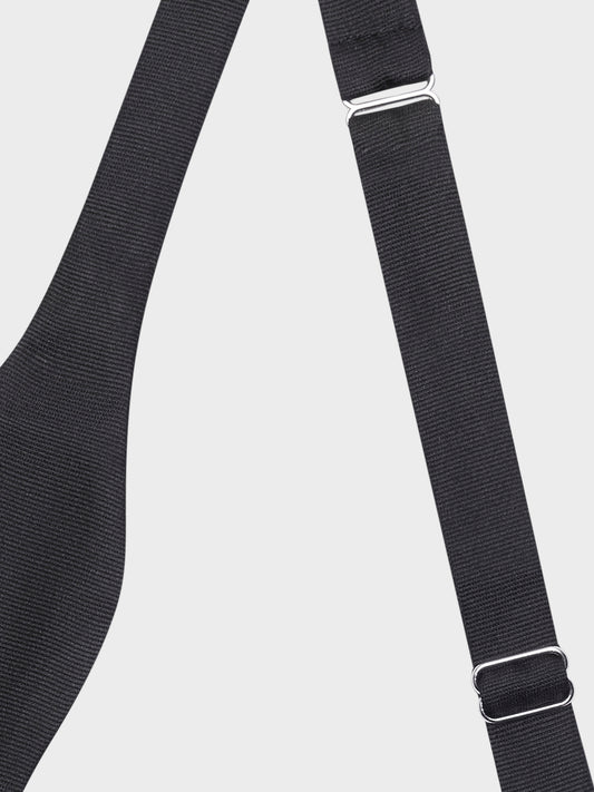 Caruso Menswear Abbigliamento Uomo Accessori Papillon da annodare in raso nero look 2