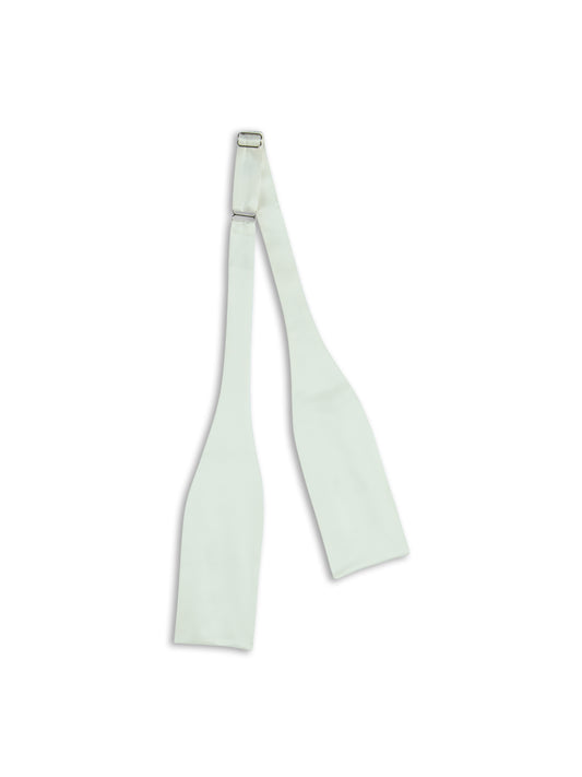 Self-tie bow tie in white silk satin