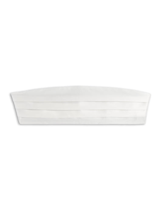 Cummerbund in white silk satin