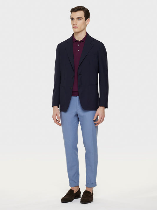 Caruso Menswear Abbigliamento Uomo Pantalone in cotone azzurro total look