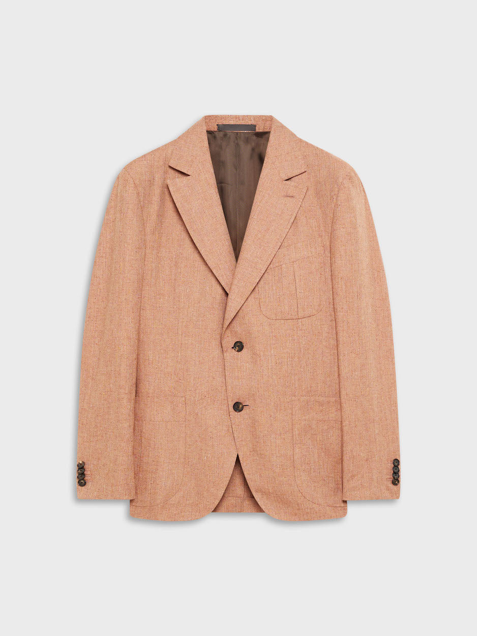 Pink Carmen Jacket in Silk and Linen