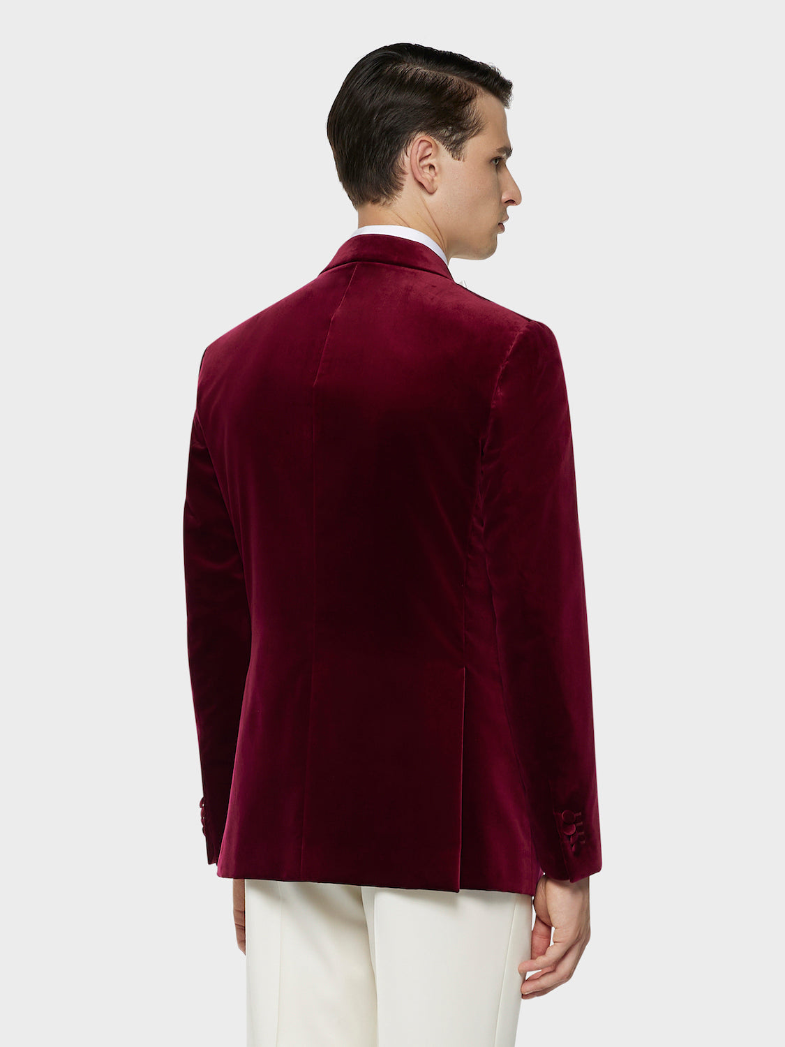 Caruso Menswear Abbigliamento Uomo Giacche Giacca carmen in velluto bordeaux look 4