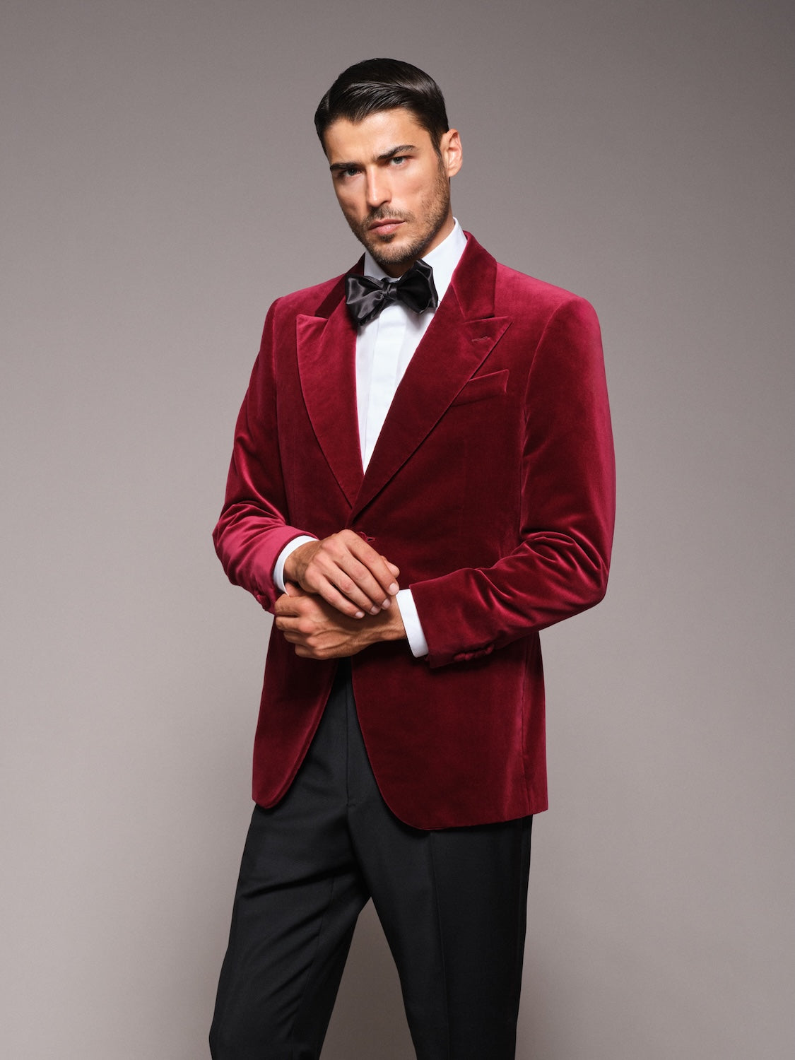 Carmen Jacket in Bordeaux Velvet