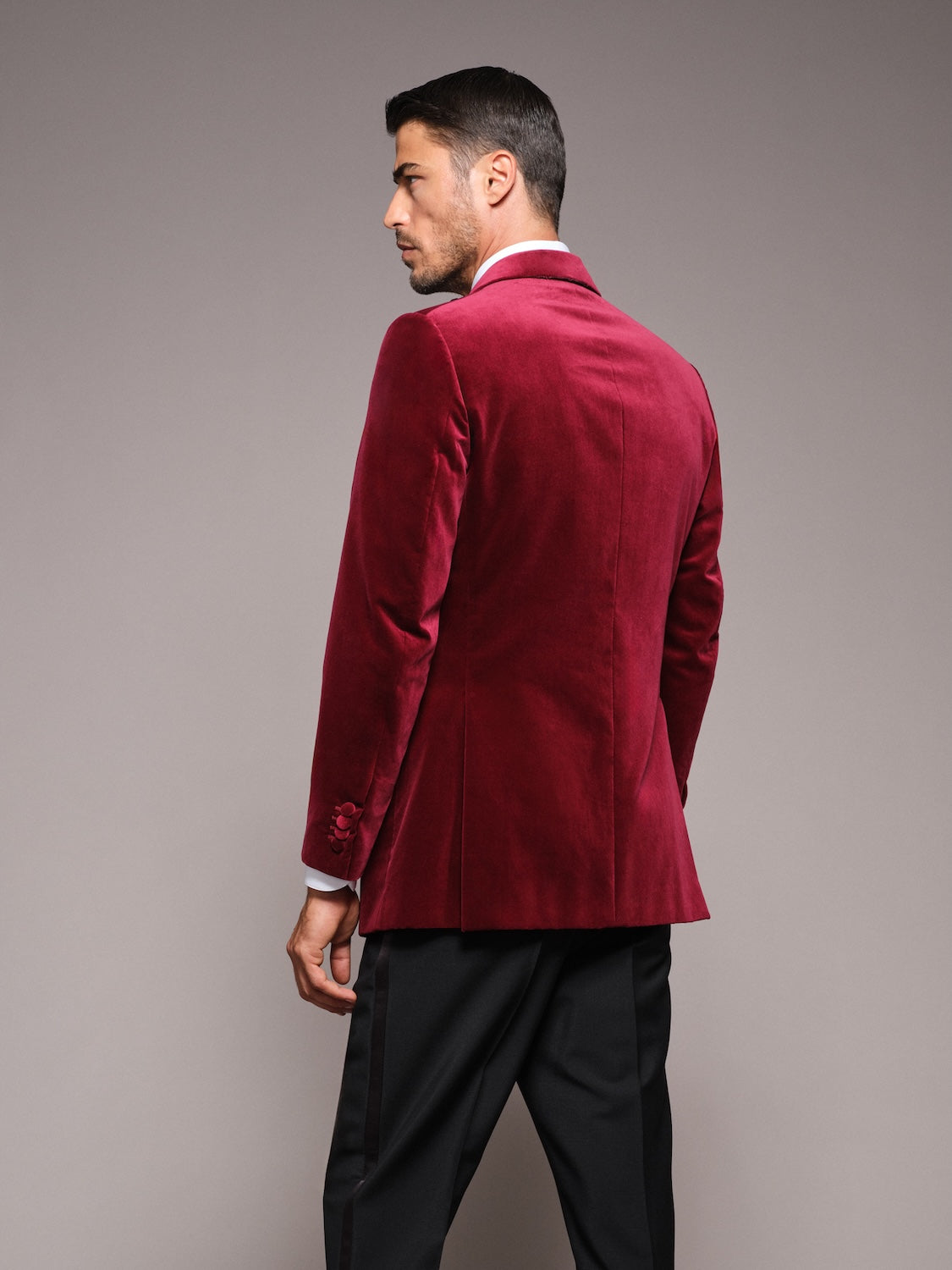 Carmen Jacket in Bordeaux Velvet