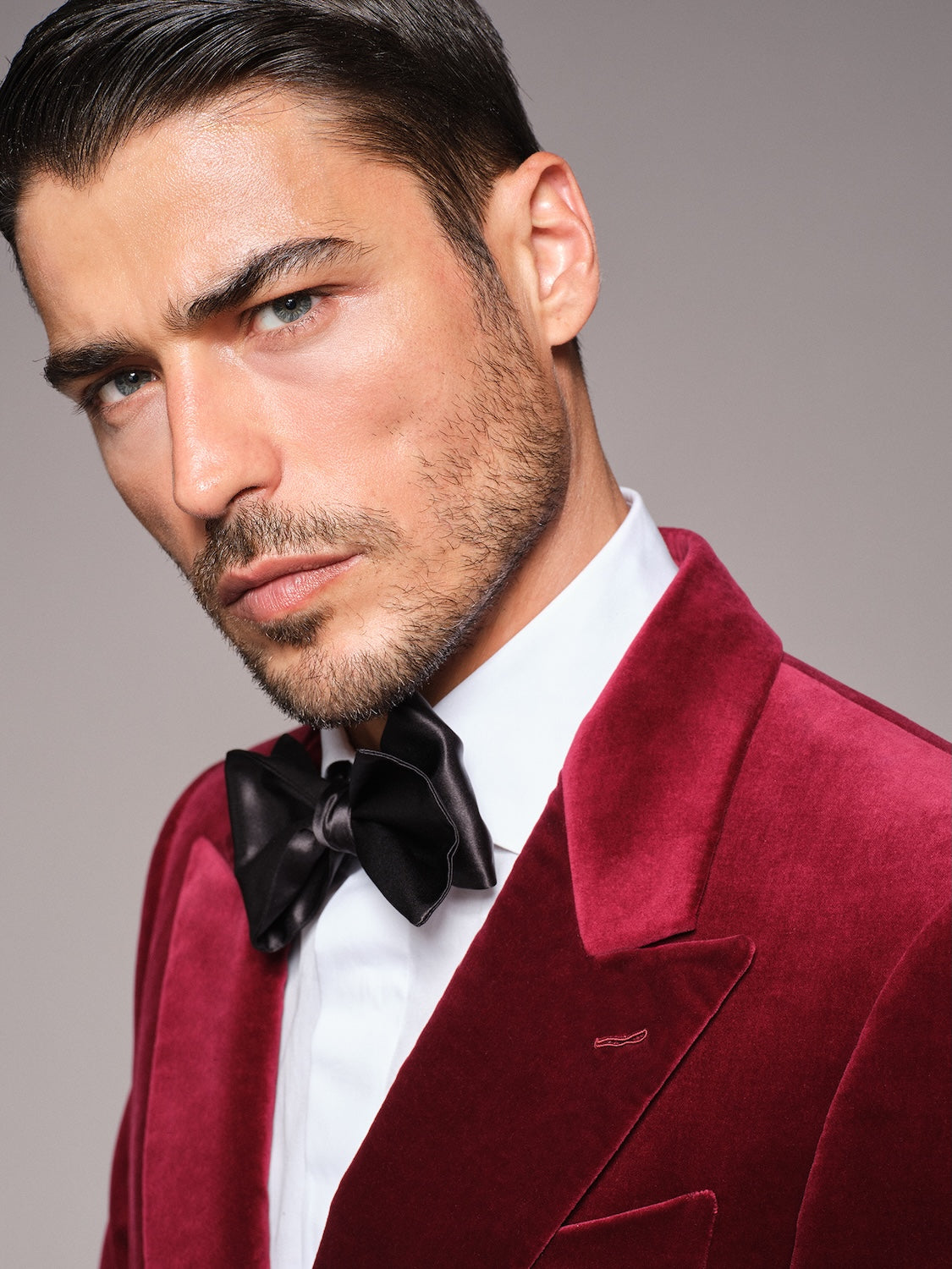 Carmen Jacket in Bordeaux Velvet