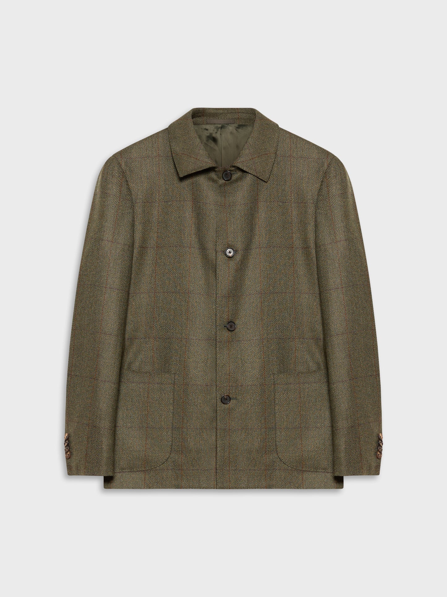 Caruso Menswear Abbigliamento Uomo Giacche Giacca fedora in lana tweed e seta a quadri look 2