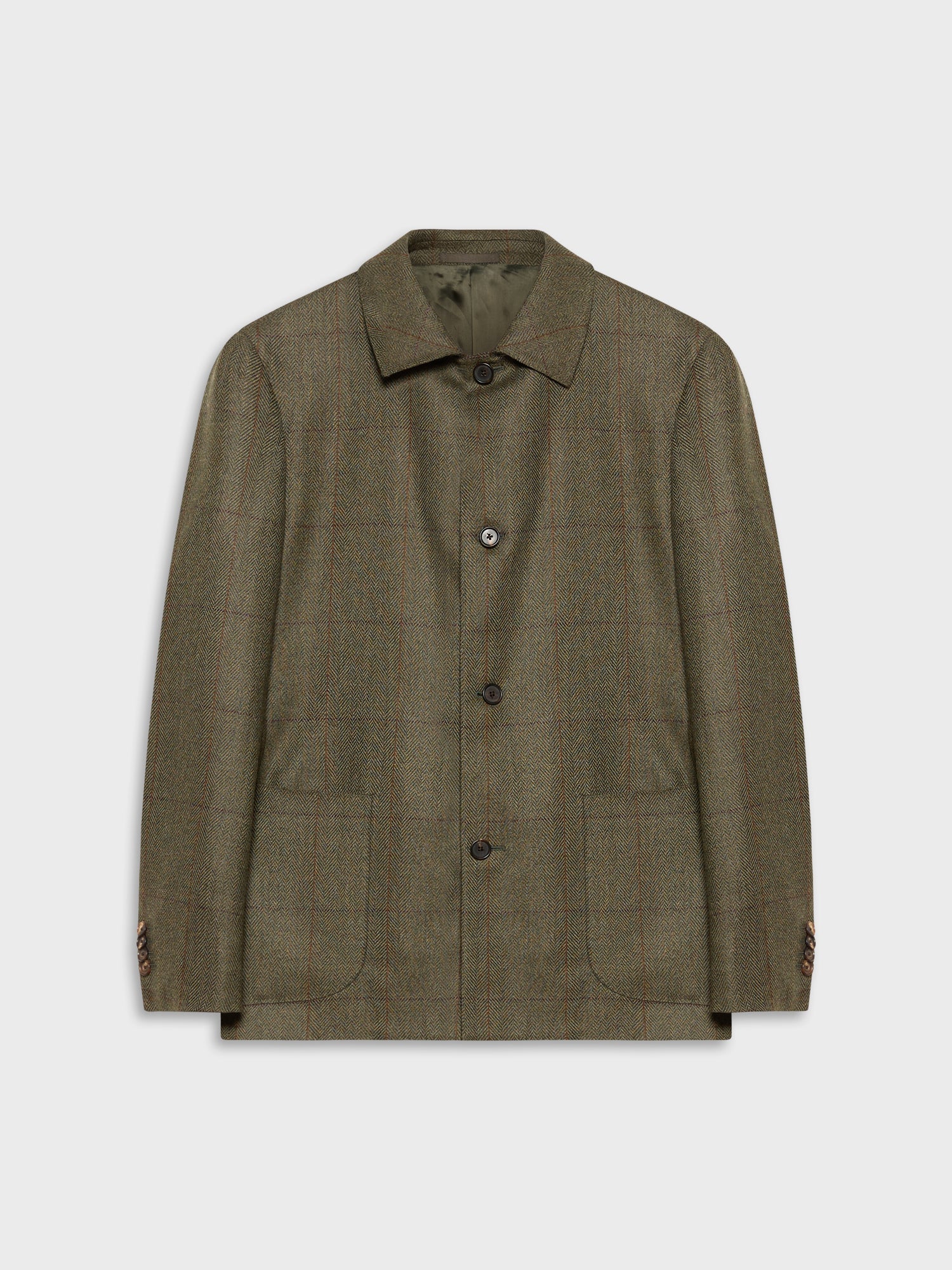 Caruso Menswear Abbigliamento Uomo Giacche Giacca fedora in lana tweed e seta a quadri look 2