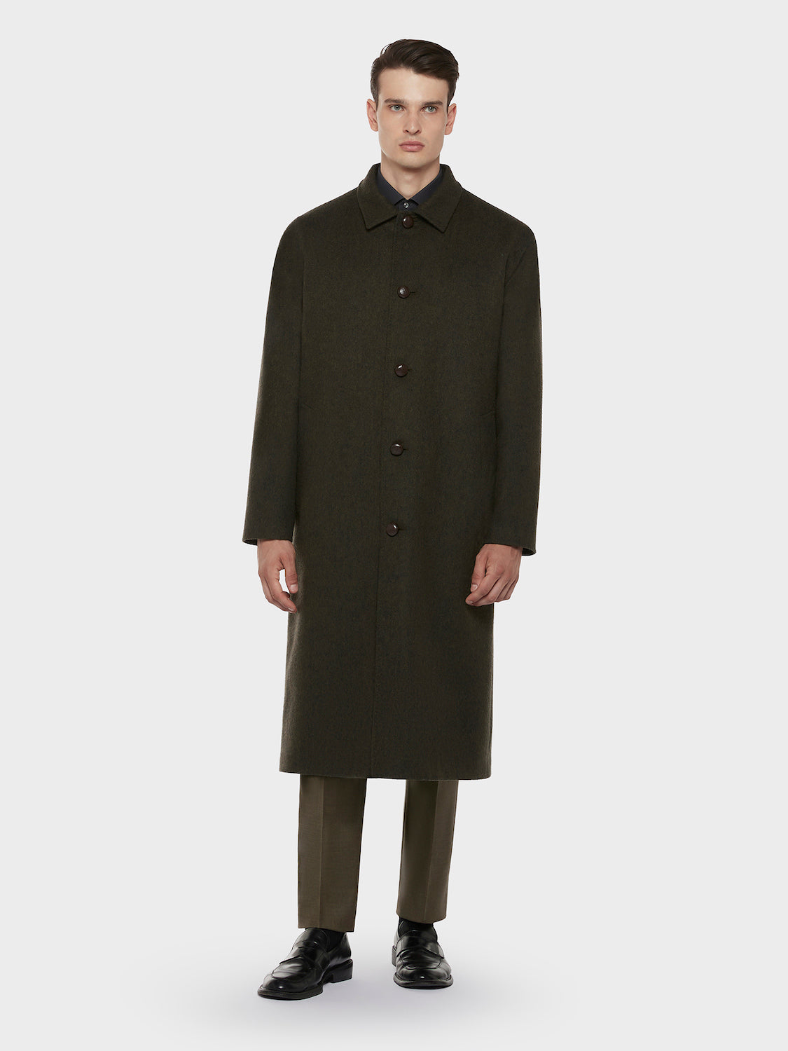 Caruso Green Wool Loden Coat - Main Image
