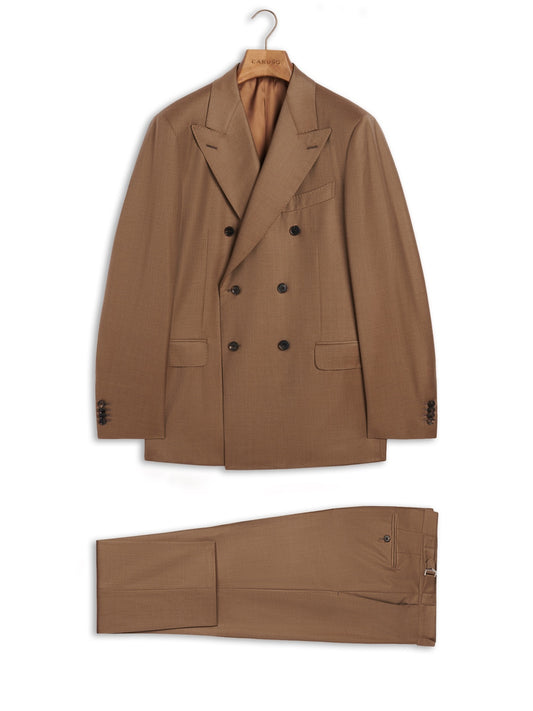 Norma double-breasted suit in green wool