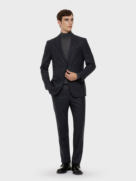 Caruso - Norma pinstripe suit in grey wool flannel Caruso - Norma pinstripe suit in grey wool flannel