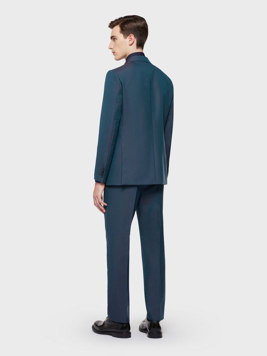 Caruso Menswear Abbigliamento Uomo Abito norma in lana mohair verde indossato