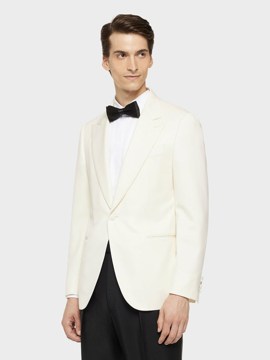 Caruso Menswear Abbigliamento Uomo Giacche Giacca norma in lana baratea bianca look 3