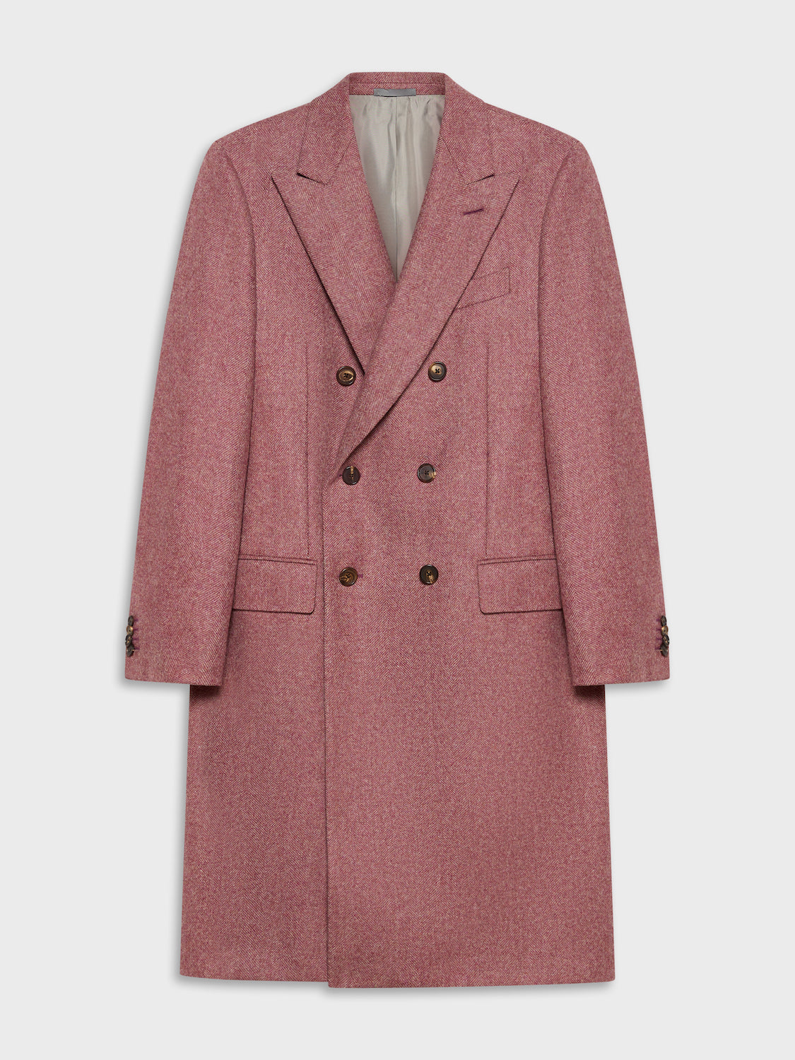 Caruso Menswear Abbigliamento Uomo Outerwear Cappotto norma doppiopetto in lana bordeaux look 2