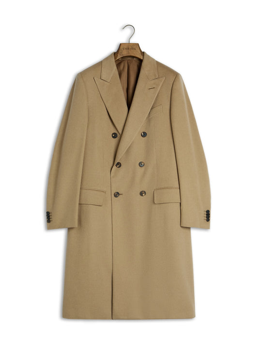 Norma double-breasted coat in beige camel