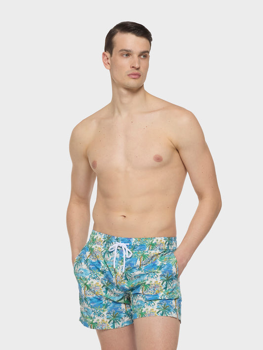 Costume in cotone azzurro