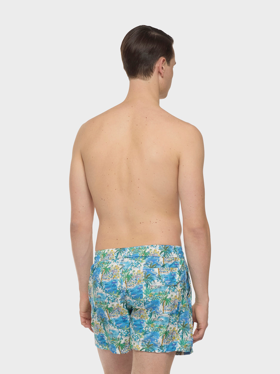 Light Blue Cotton Swim Shorts