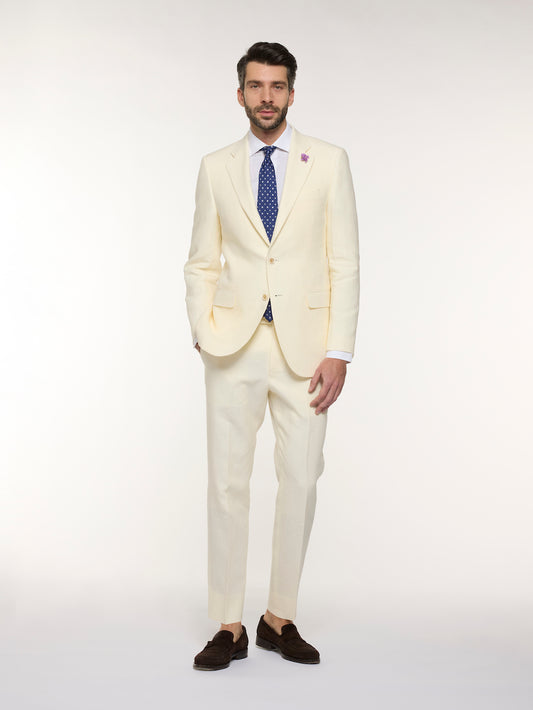 White Linen Macbeth Suit